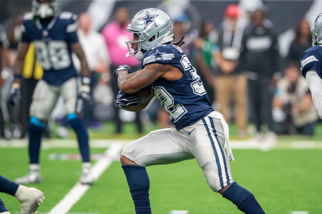 October 4, 2026: Dallas Cowboys running back Tyler Goodson (32) carries the ball during a game between the Dallas Cowboys and the Houston Texans in Houston, TX. .. CSM - ZUMAc04_ 20261004_zma_c04_159 Copyright: xTraskxSmithx