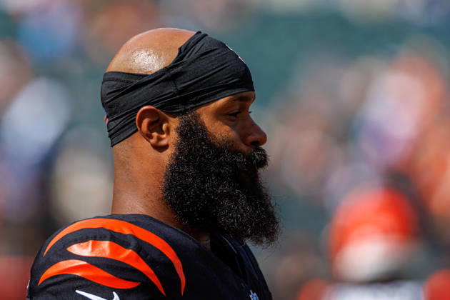 Oct 4, 2026; Cincinnati, OH, USA; Cincinnati Bengals running back Samaje Perine (34) during NFL, American Football Herren, USA game action against the Jacksonville Jaguars at Paycor Stadium. Mandatory Credit: -Cal Media NFL 2026: Jaguars Vs Bengals OCT 04 - ZUMAc04_ 20261004_zma_c04_472 Copyright: xJohnxMersitsx