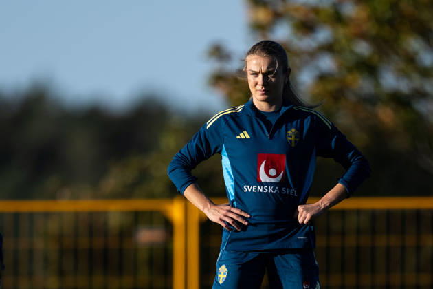 261006 Beata Olsson of the Swedish women s national football team during a training session on October 6, 2026 in Stockholm. Photo: Emma Wallskog BILDBYRAN kod EW EW0714 fotboll football soccer fotball vm-kval kval fifa womens world cup qualifier qualifier träning practice training sverige sweden dam bbeng Copyright: EMMAxWALLSKOG BB261006EW050