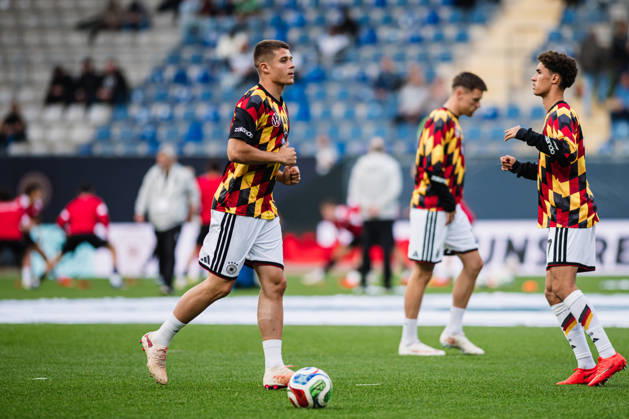 U21, U 21 EM-Qualifikation: Deutschland - Georgien, 06.10.2026 Nicolò Tresoldi (Deutschland, 9); Fußball, EM-Qualifikation U 21, 10. Spieltag: Deutschland vs. Georgien am 06.10.2026, Bielefeld DFB REGULATIONS PROHIBIT ANY USE OF PHOTOGRAPHS AS IMAGE SEQUENCES AND OR QUASI-VIDEO. Copyright: xBEAUTIFULxSPORTS Tonhäuserx