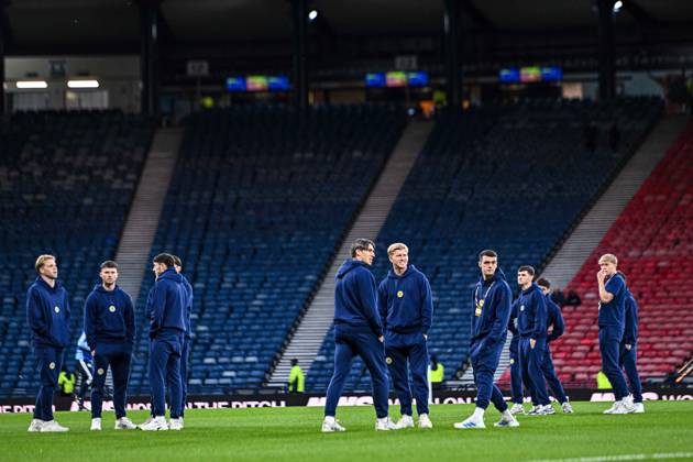 Scotland v Slovenia UEFA Nations League Players of Scotland arrives during the UEFA Nations League match at Barclays Hampden, Glasgow 06 10 2026 UK Newspapers OUT Copyright: xJamiexJohnstonx FIL-24032-0016