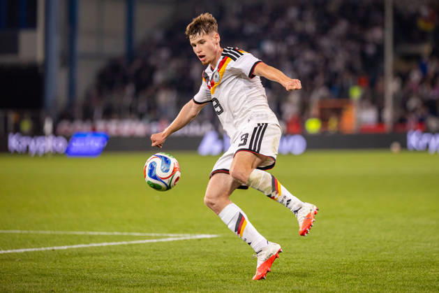 Lukas Ullrich (Deutschland U21, U 21 03) am Ball GER, Deutschland (GER) vs. Georgien (GEO), Fussball, UEFA U21 EM-Qualifikation, Gruppe F, 13. Spieltag, Spielzeit 2026 2027, 06.10.2026 GER, Deutschland (GER) vs. Georgien (GEO), Fussball, UEFA U21 EM-Qualifikation, Gruppe F, 13. Spieltag, Spielzeit 2026 2027, 06.10.2026 Bielefeld Copyright: xEibner-Pressefoto JanxRollingerx EP_JSK