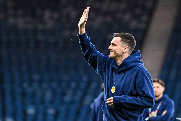 Scotland v Slovenia UEFA Nations League Andrew Robertson of Scotland arrives during the UEFA Nations League match at Barclays Hampden, Glasgow 06 10 2026 UK Newspapers OUT Copyright: xJamiexJohnstonx FIL-24032-0018