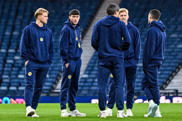 Scotland v Slovenia UEFA Nations League Players of Scotland arrive during the UEFA Nations League match at Barclays Hampden, Glasgow 06 10 2026 UK Newspapers OUT Copyright: xJamiexJohnstonx FIL-24032-0020