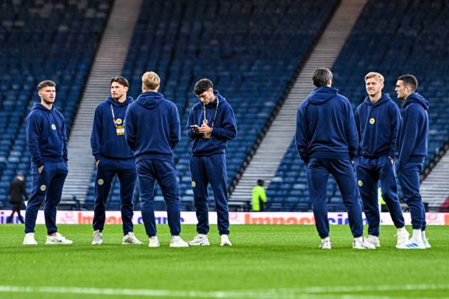 Scotland v Slovenia UEFA Nations League Players of Scotland arrive during the UEFA Nations League match at Barclays Hampden, Glasgow 06 10 2026 UK Newspapers OUT Copyright: xJamiexJohnstonx FIL-24032-0021