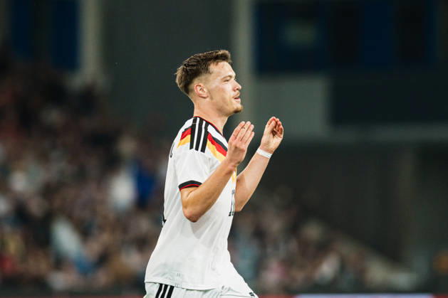 U21, U 21 EM-Qualifikation: Deutschland - Georgien, 06.10.2026 TOR, JUBEL zum 2:0 durch Dženan PejÄinović (Deutschland, 11); Fußball, EM-Qualifikation U 21, 10. Spieltag: Deutschland vs. Georgien am 06.10.2026, Bielefeld DFB REGULATIONS PROHIBIT ANY USE OF PHOTOGRAPHS AS IMAGE SEQUENCES AND OR QUASI-VIDEO. Copyright: xBEAUTIFULxSPORTS Tonhäuserx