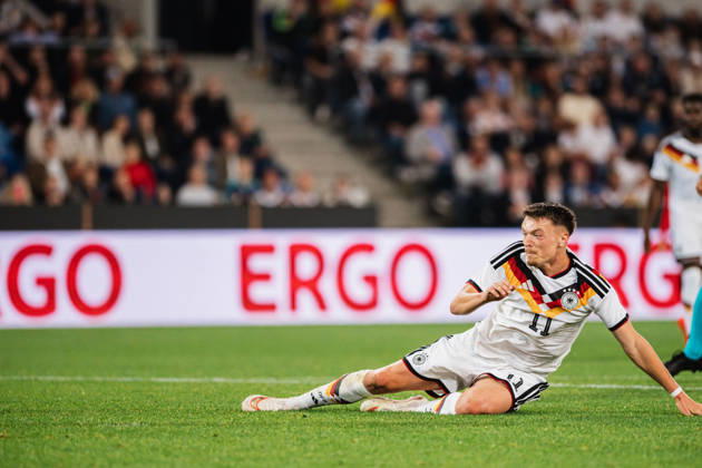 U21, U 21 EM-Qualifikation: Deutschland - Georgien, 06.10.2026 TOR, JUBEL zum 2:0 durch Dženan PejÄinović (Deutschland, 11); Fußball, EM-Qualifikation U 21, 10. Spieltag: Deutschland vs. Georgien am 06.10.2026, Bielefeld DFB REGULATIONS PROHIBIT ANY USE OF PHOTOGRAPHS AS IMAGE SEQUENCES AND OR QUASI-VIDEO. Copyright: xBEAUTIFULxSPORTS Tonhäuserx