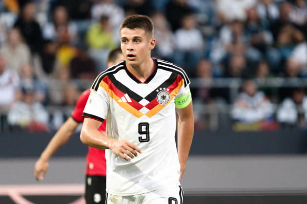 Deutschland: U21, U 21 EM-Qualifikation 2026 2027, Deutschland U21 vs. Georgien U21, Nationalmannschaft, DFB Länderspiel Dienstag 27.03.2026, Schüco Arena, Bielefeld Nicolo Tresoldi Copyright: xCelinaxLeiersx