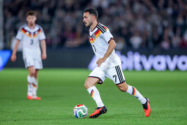 06.10.2026, Fußball, U21, U 21 Länderspiel, Deutschland - Georgien, Qualifikation U21-EM 2027, Almstadion (Bielefeld): Arijon Ibrahimovic (U21 GER 07) DFB regulations prohibit any use of photographs as image sequences and or quasi-video. Nordrhein-Westfalen Deutschland