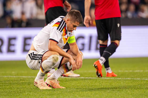 Nicolo Tresoldi (Deutschland U21, U 21 09) nach dem Schlusspfiff GER, Deutschland (GER) vs. Georgien (GEO), Fussball, UEFA U21 EM-Qualifikation, Gruppe F, 13. Spieltag, Spielzeit 2026 2027, 06.10.2026 GER, Deutschland (GER) vs. Georgien (GEO), Fussball, UEFA U21 EM-Qualifikation, Gruppe F, 13. Spieltag, Spielzeit 2026 2027, 06.10.2026 Bielefeld Copyright: xEibner-Pressefoto JanxRollingerx EP_JSK