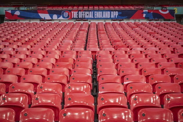 RECORD DATE NOT STATED 6th October 2026; Wembley Stadium, London, England; UEFA Nations League Football, England versus Czech Republic; A general view of Wembley Stadium showing the empty seats in the stand GodfreyxPitt