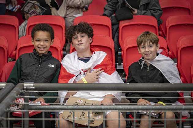 RECORD DATE NOT STATED 6th October 2026; Wembley Stadium, London, England; UEFA Nations League Football, England versus Czech Republic; Young England fans wait for the players to arrive GodfreyxPitt