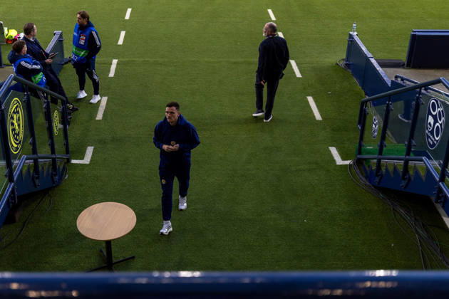 RECORD DATE NOT STATED 6th October 2026; Hampden Park, Glasgow, Scotland; UEFA Nations League Football, Scotland versus Slovenia; Andy Roberston of Scotland VagelisxGeorgariou
