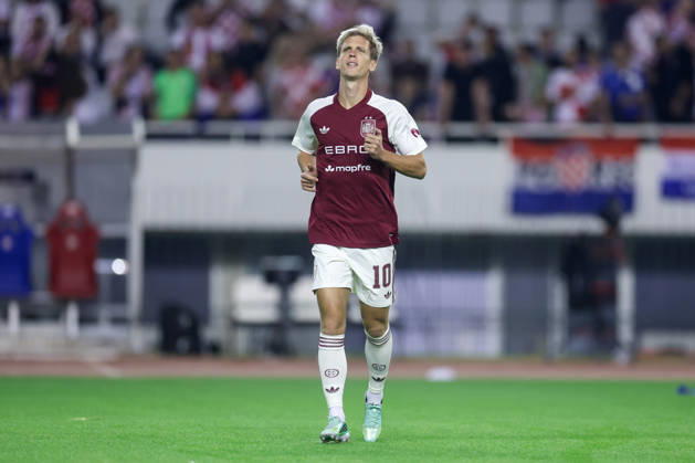 Croatia v Spain - UEFA Nations League 2026 27 Group A3 MD4 Dani Olmo of Spain warms up prior to the UEFA Nations League 2026 27 group phase match between Croatia and Spain at Stadion Poljud on October 6, 2026 in Split, Croatia. SanjinxStrukic PIXSELL