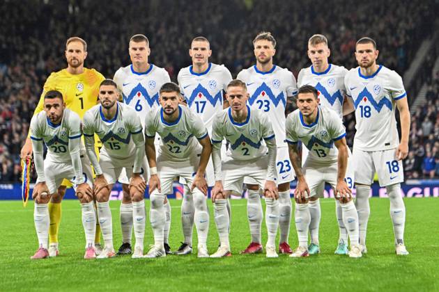 Scotland v Slovenia UEFA Nations League Team of Slovenia during the UEFA Nations League match at Barclays Hampden, Glasgow 06 10 2026 UK Newspapers OUT Copyright: xJamiexJohnstonx FIL-24032-0040