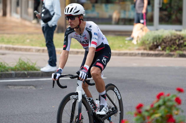 IPA89374615 - Benoit COSNEFROY, UAE TEAM EMIRATES XRG, at the start of the 2026 Tre Valli Varesine in Busto Arsizio, Italy, on October 6, 2026  Copyright: xSilviaxColombo IPAxSportx xx IPA89374615