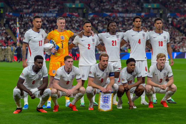 LONDON, ENGLAND OCTOBER 06 - Players of England team photo before the UEFA Nations League game between England and Czechia at Wembley Stadium on October 06, 2026 in London, England. (Photo by Keeran Marquis Sports Press Photo) Copyright: xKeeranxMarquis SPPx Sportspressphoto_SPR247177