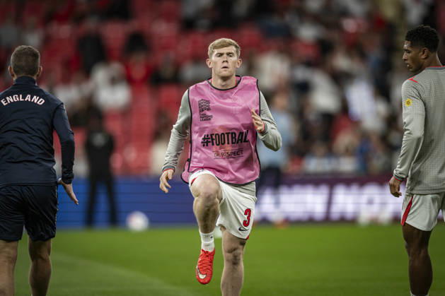 RECORD DATE NOT STATED 6th October 2026; Wembley Stadium, London, England; UEFA Nations League Football, England versus Czech Republic; Lewis Hall of England during the pre-match warm-up GodfreyxPitt