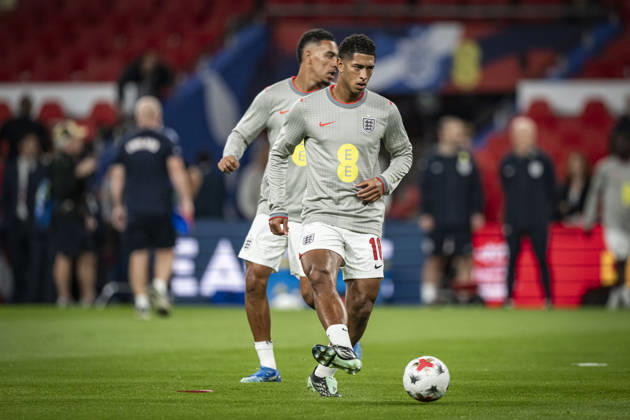 RECORD DATE NOT STATED 6th October 2026; Wembley Stadium, London, England; UEFA Nations League Football, England versus Czech Republic; Jude Bellingham of England during the pre-match warm-up GodfreyxPitt