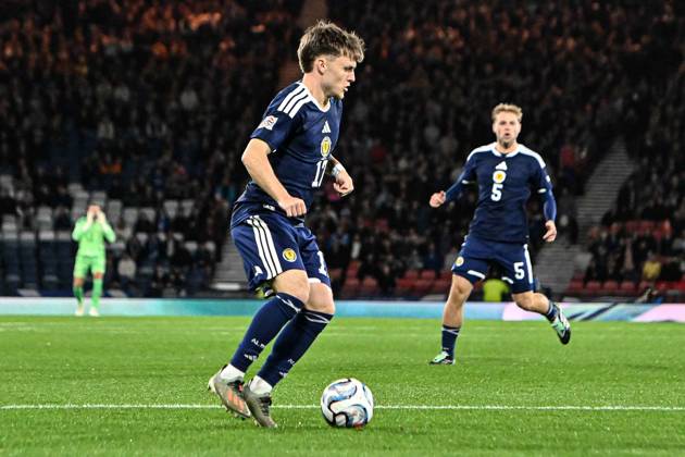 Scotland v Slovenia UEFA Nations League Ben Gannon-Doak of Scotland on the ball during the UEFA Nations League match at Barclays Hampden, Glasgow 06 10 2026 UK Newspapers OUT Copyright: xJamiexJohnstonx FIL-24032-0044