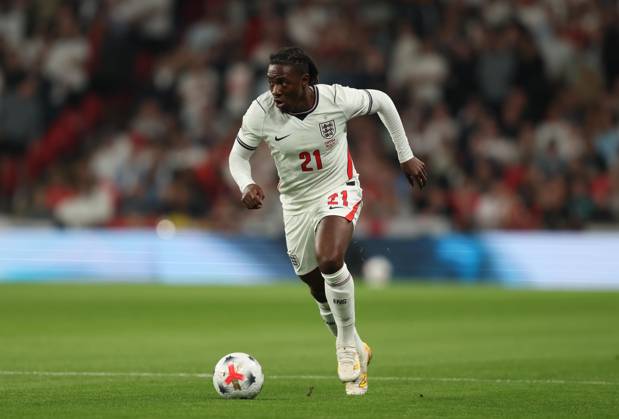 UEFA Nations League - England v Czechia LONDON, ENGLAND, OCTOBER 6: Eberechi Eze of England national team, Nationalteam on the ball during The UEFA Nations League match in Group A3 between England v Czechia at Wembley Stadium, London, England, on October 6. (Photo by Daniel Weir) London Wembley Stadium England Copyright: xDanielxWeir SportsxPressxPhotox Sportspressphoto_SPR247204