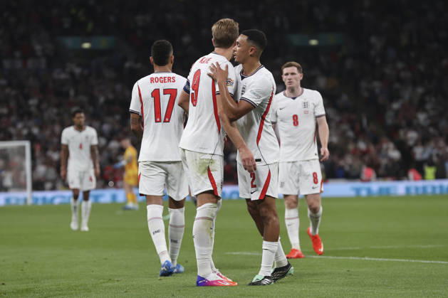 England v Czechia UEFA Nations League The England players celebrate their side™s 1st goal during the UEFA Nations League match at Wembley Stadium, London 06 10 2026 UK Newspapers OUT Copyright: xPaulxChestertonx FIL-24030-0005