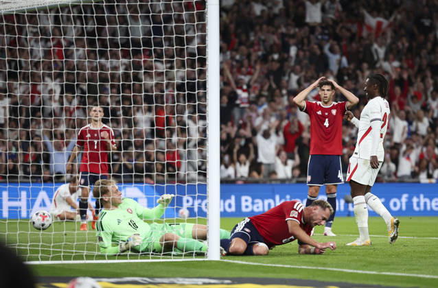 England v Czech Republic, UEFA Nations League, League A - Group 3 London, UK: England v Czech Republic, UEFA Nations League, League A - Group 3, Wembley Stadium. 6 October 2026 Photograph by Marc Aspland for The Times & The Sunday Times Vladimír Coufal Of Czech Republic concedes Own goal 1-0 Copyright: xMarcxAsplandx NINTCHDBPICT001113839600