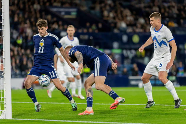 Scotland v Slovenia, UEFA Nations League GOAL! 1-0 Ryan Christie of Scotland national team, Nationalteam opens the scoring during the UEFA Nations League League B Group B1 between Scotland and Slovenia. Barclays Hampden, Hampden Park, Glasgow, Scotland. 6 October 2026. Hampden Park Barclays Hampden Glasgow Scotland Editorial use only , Copyright: xColinxPoultneyx PSI-24964-0007