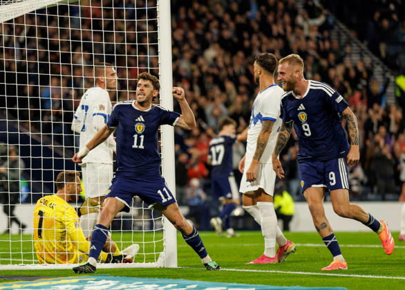 05.10.2026: Scotland v Slovenia: Ryan Christie of Scotland scores with a backheel and celebrates Copyright: xWilliexVassx NINTCHDBPICT001113840334