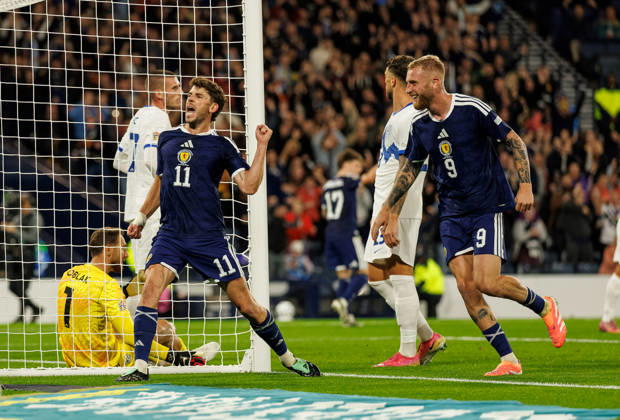 05.10.2026: Scotland v Slovenia: Ryan Christie of Scotland scores with a backheel and celebrates Copyright: xWilliexVassx NINTCHDBPICT001113840618