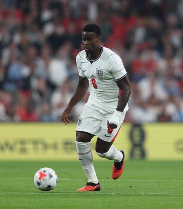 UEFA Nations League - England v Czechia LONDON, ENGLAND, OCTOBER 6: Marc Guehi of England national team, Nationalteam on the ball during The UEFA Nations League match in Group A3 between England v Czechia at Wembley Stadium, London, England, on October 6. (Photo by Daniel Weir) London Wembley Stadium England Copyright: xDanielxWeir SportsxPressxPhotox Sportspressphoto_SPR247250