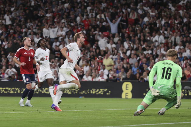 England v Czechia UEFA Nations League Harry Kane of England celebrates scoring his sides 2nd goal during the UEFA Nations League match at Wembley Stadium, London 06 10 2026 UK Newspapers OUT Copyright: xPaulxChestertonx FIL-24030-0011
