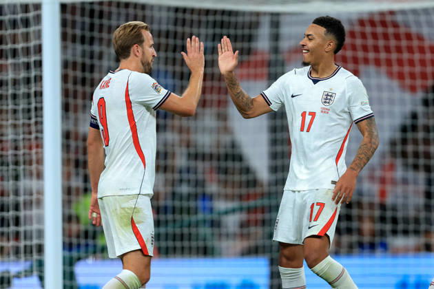 England v Czechia - UEFA Nations League 2026 27 Group A3 MD4 Harry Kane and Morgan Rogers of England celebrate 2nd goal during the UEFA Nations League 2026 27 group phase match between England and Czechia at Wembley Stadium on October 6, 2026 in London, England. London Wembley Stadium England United Kingdom Copyright: xAllstarxPicturexLibraryxLtdx