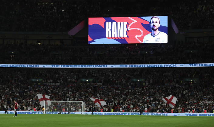 England v Czech Republic, UEFA Nations League, League A - Group 3 London, UK: England v Czech Republic, UEFA Nations League, League A - Group 3, Wembley Stadium. 6 October 2026 Photograph by Marc Aspland for The Times & The Sunday Times Harry Kane of England celebrates scoring his teams 2nd goal 2-0  Copyright: xMarcxAsplandx NINTCHDBPICT001113842090