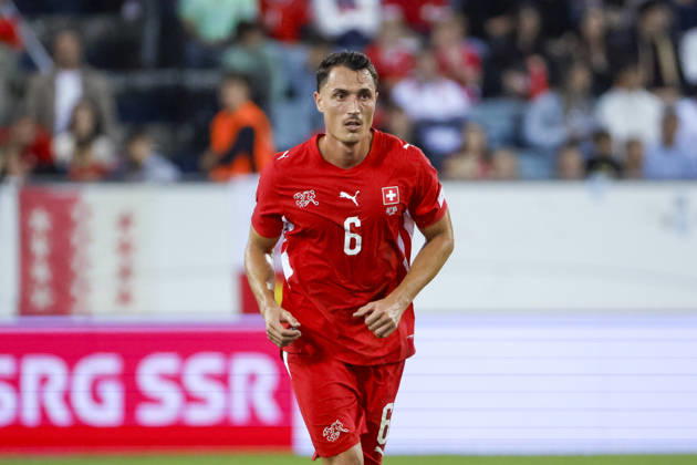 Vincent Sierro (Schweiz, 06) , Schweiz, UEFA , Nations League, Matchday 4, Schweiz vs. Nordmazedonien, 06.10.2026, Luzern Swissporarena Schweiz Copyright: xGrantxHubbsx