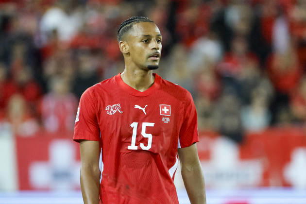 Djibril Sow (Schweiz, 15) , Schweiz, UEFA , Nations League, Matchday 4, Schweiz vs. Nordmazedonien, 06.10.2026, Luzern Swissporarena Schweiz Copyright: xGrantxHubbsx