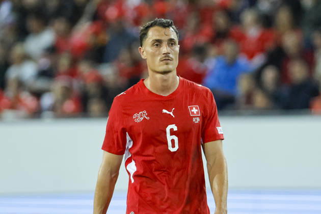 Vincent Sierro (Schweiz, 06) , Schweiz, UEFA , Nations League, Matchday 4, Schweiz vs. Nordmazedonien, 06.10.2026, Luzern Swissporarena Schweiz Copyright: xGrantxHubbsx