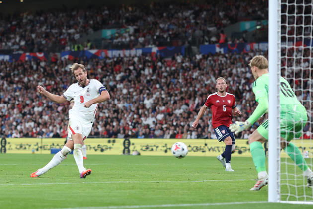 England v Czechia 06 October 2026, London - International Football - UEFA Nations League - England v Czechia - Harry Kane of England scores the second goal for his team - Photo: Charlotte Wilson Offside. London UK Copyright: xCharlottexWilsonx xOffsidexOffside