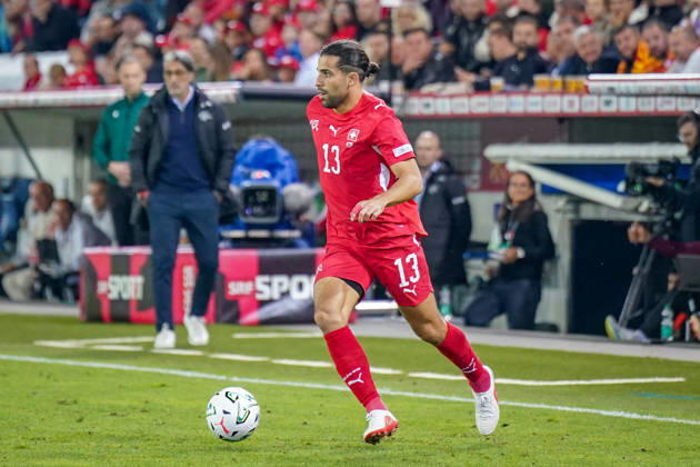 Fussball UEFA Nations League 2026 - 2027, 4. Spieltag - Schweiz vs Nordmazedonien - Thermoplan Arena (Luzern): Ricardo Rodriguez (Schweiz, 13) Copyright: xJOERANxSTEINSIEKx