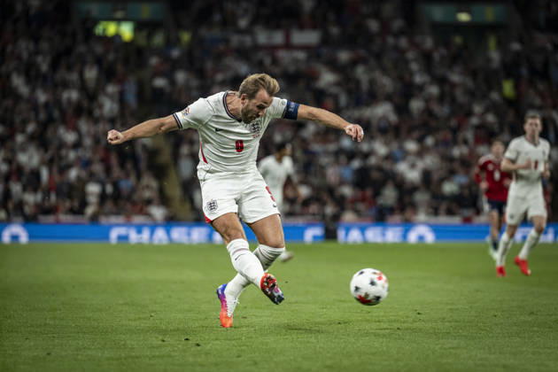 RECORD DATE NOT STATED 6th October 2026; Wembley Stadium, London, England; UEFA Nations League Football, England versus Czech Republic; Harry Kane of England crosses the ball that leads to the own goal GodfreyxPitt