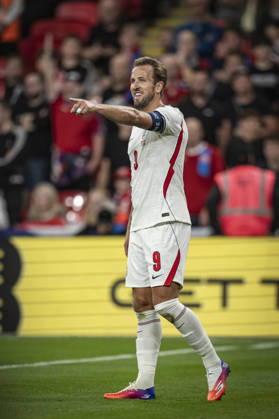 RECORD DATE NOT STATED 6th October 2026; Wembley Stadium, London, England; UEFA Nations League Football, England versus Czech Republic; Harry Kane of England celebrates scoring past Lukas Hornicek of Czech Republic in the 40th minute to make the score 2-0 GodfreyxPitt