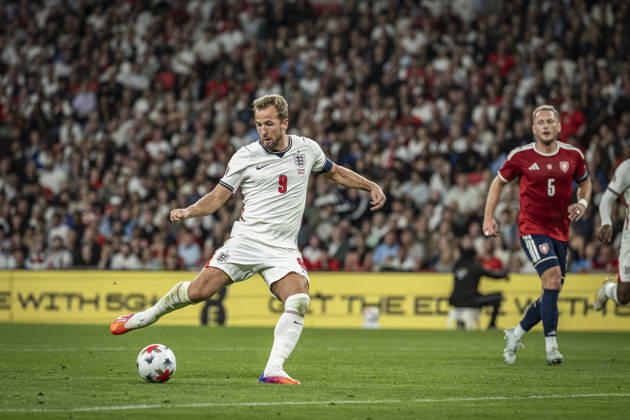 RECORD DATE NOT STATED 6th October 2026; Wembley Stadium, London, England; UEFA Nations League Football, England versus Czech Republic; Harry Kane of England scores in the 40th minute to make the score 2-0 GodfreyxPitt