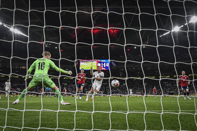 RECORD DATE NOT STATED 6th October 2026; Wembley Stadium, London, England; UEFA Nations League Football, England versus Czech Republic; Harry Kane of England scores past Lukas Hornicek of Czech Republic in the 40th minute to make the score 2-0 GodfreyxPitt