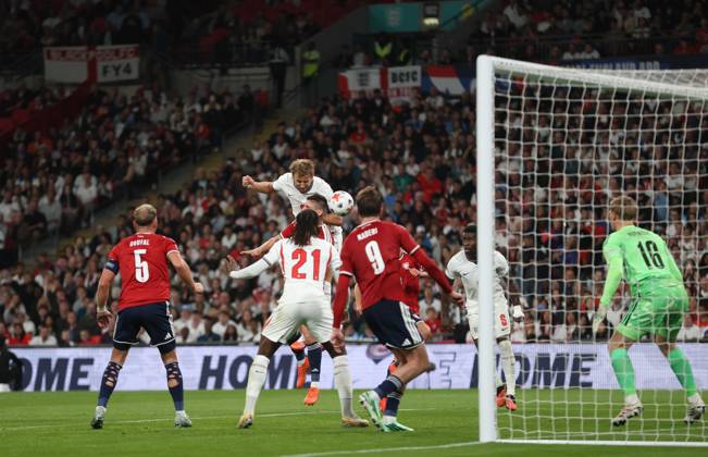 UEFA Nations League - England v Czechia LONDON, ENGLAND, OCTOBER 6: GOAL 3-0, Harry Kane of England national team, Nationalteam scores a goal from. Corner kick to make the score 3-0 during The UEFA Nations League match in Group A3 between England v Czechia at Wembley Stadium, London, England, on October 6. (Photo by Daniel Weir) London Wembley Stadium England Copyright: xDanielxWeir SportsxPressxPhotox Sportspressphoto_SPR247335