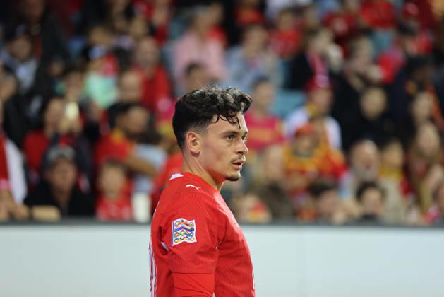 LUCERNE, SWITZERLAND - OCTOBER 06: Fabian Rieder (22, Switzerland) during the UEFA Nations League match between Switzerland and North Macedonia at thermoplan arena on October 6, 2026 in Lucerne, Switzerland. Copyright: xUrsxOttigerx xSPPx Sportspressphoto_SPR247336
