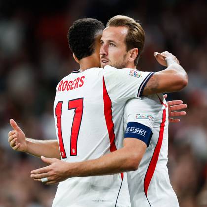 Harry Kane of England celebrates scoring his teams third goal with Jude Bellingham of England England v Czechia, UEFA Nations League, Football, Wembley Stadium, London, UK - 06 Oct 2026London Wembley Stadium United Kingdom  Copyright: xMattxImpey Shutterstockx 17188908eh