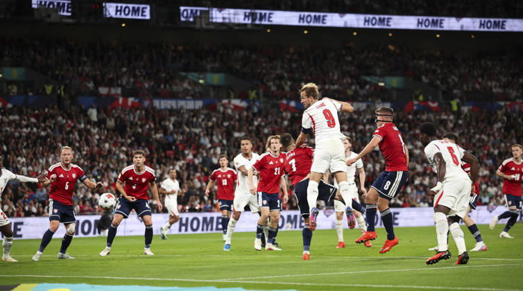 England v Czech Republic, UEFA Nations League, League A - Group 3 London, UK: England v Czech Republic, UEFA Nations League, League A - Group 3, Wembley Stadium. 6 October 2026 Photograph by Marc Aspland for The Times & The Sunday Times Harry Kane of England scores and celebrates scoring his 2nd and his teams 3rd goal 3-0  Copyright: xMarcxAsplandx NINTCHDBPICT001113850936