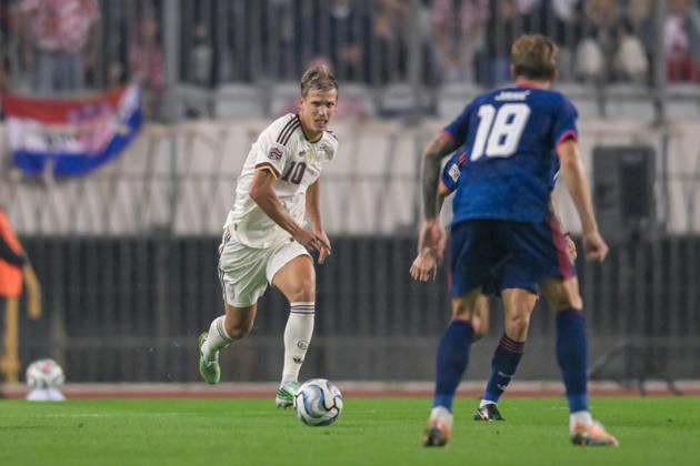 Croatia v Spain - UEFA Nations League 2026 27 Group A3 MD4 Dani Olmo of Spain runs with the ball during the UEFA Nations League 2026 27 group phase match between Croatia and Spain at Stadion Poljud on October 6, 2026 in Split, Croatia. IgorxSoban PIXSELL