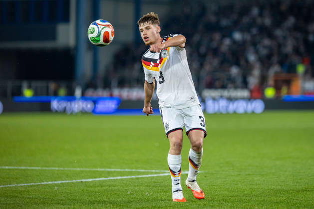 Lukas Ullrich (Deutschland U21, U 21 03) am Ball GER, Deutschland (GER) vs. Georgien (GEO), Fussball, UEFA U21 EM-Qualifikation, Gruppe F, 13. Spieltag, Spielzeit 2026 2027, 06.10.2026 GER, Deutschland (GER) vs. Georgien (GEO), Fussball, UEFA U21 EM-Qualifikation, Gruppe F, 13. Spieltag, Spielzeit 2026 2027, 06.10.2026 Bielefeld Copyright: xEibner-Pressefoto JanxRollingerx EP_JSK