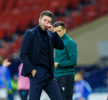 06.10.2026 Scotland v Slovenia, UEFA Nations League, League B Group 1 : Seb Pocognoli dejection Copyright: xKennyxRamsay.Scotlandx NINTCHDBPICT001113851609